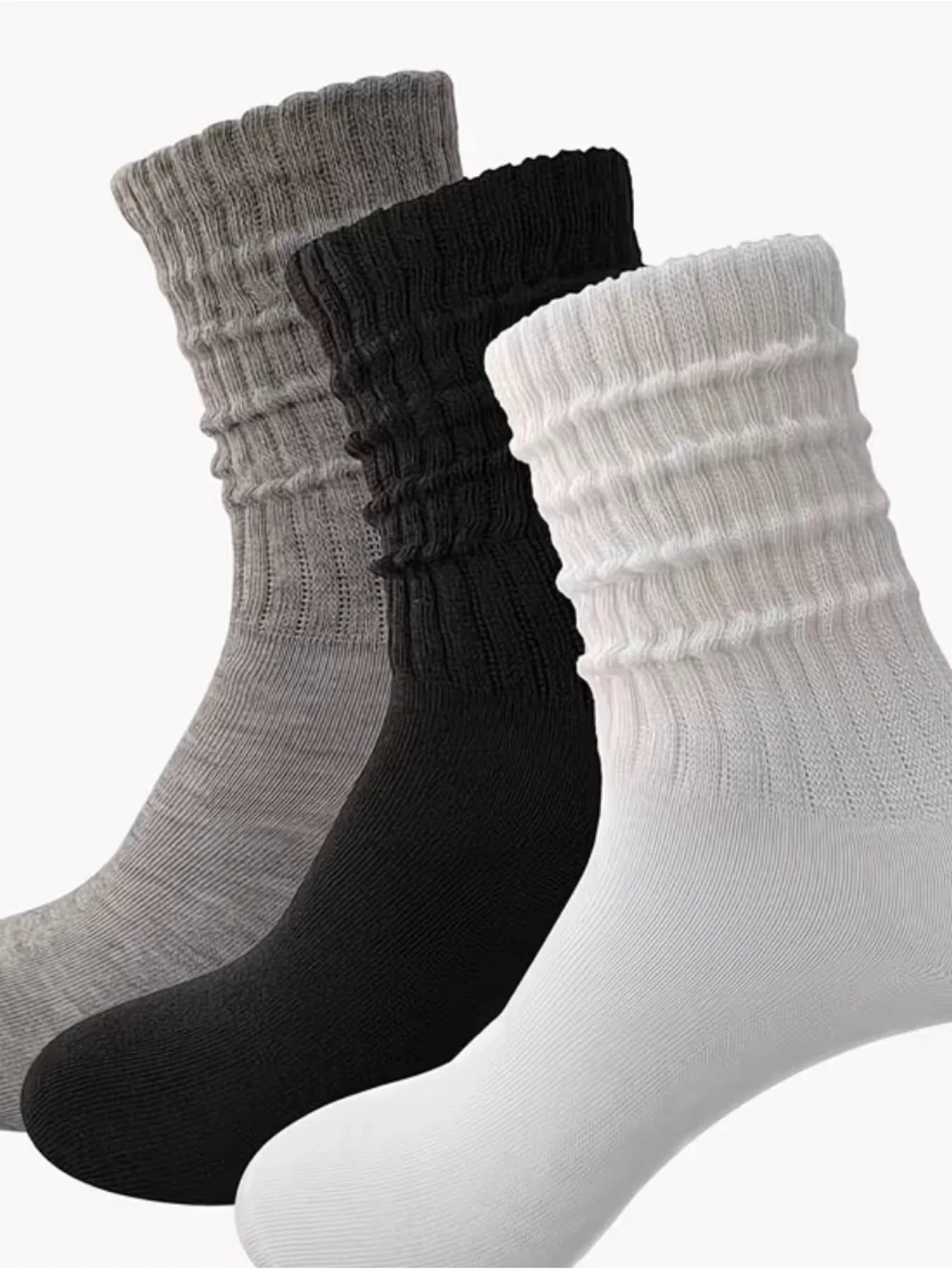 Classic Women's White Ribbed Crew Socks - Pack of Multiples
